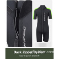 Trẻ em 3/2 mm trở lại Zip Short Sleevve Wetsuit